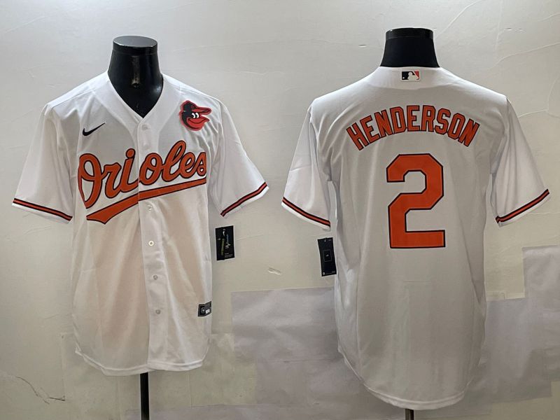 Men Baltimore Orioles #2 Henderson White Game 2025 Nike MLB Jersey style 6